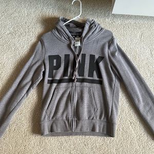 Gray VS PINK zip up hoodie